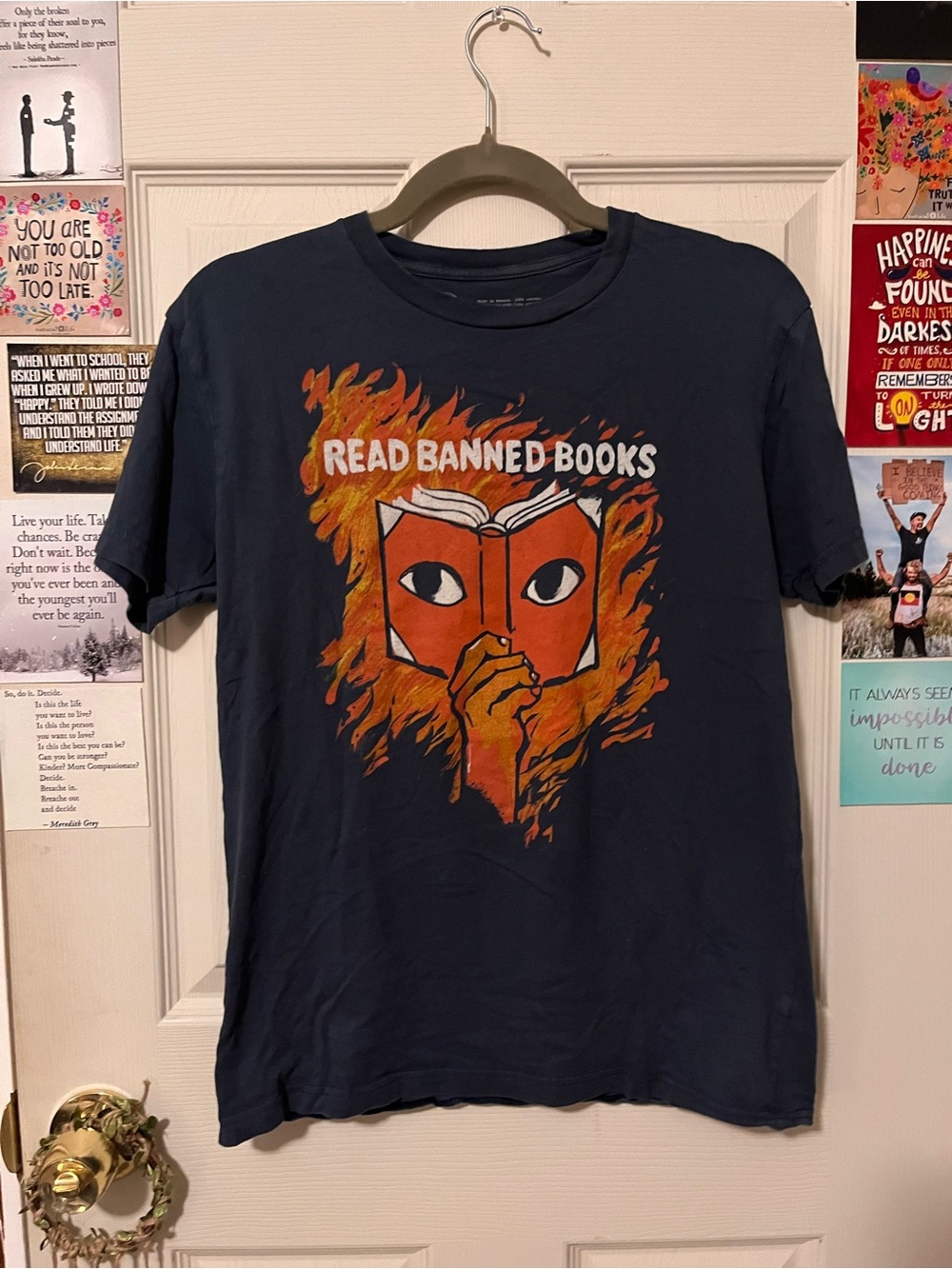 Read Banned Books Graphic Tee - Navy Small
